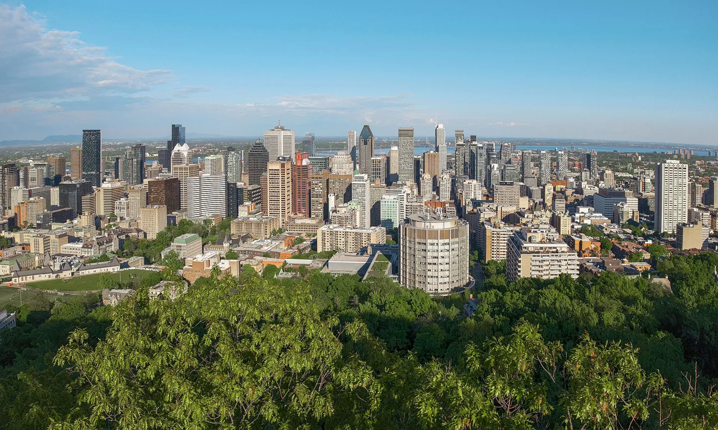 Montreal skyline viewed from Mount Royal
